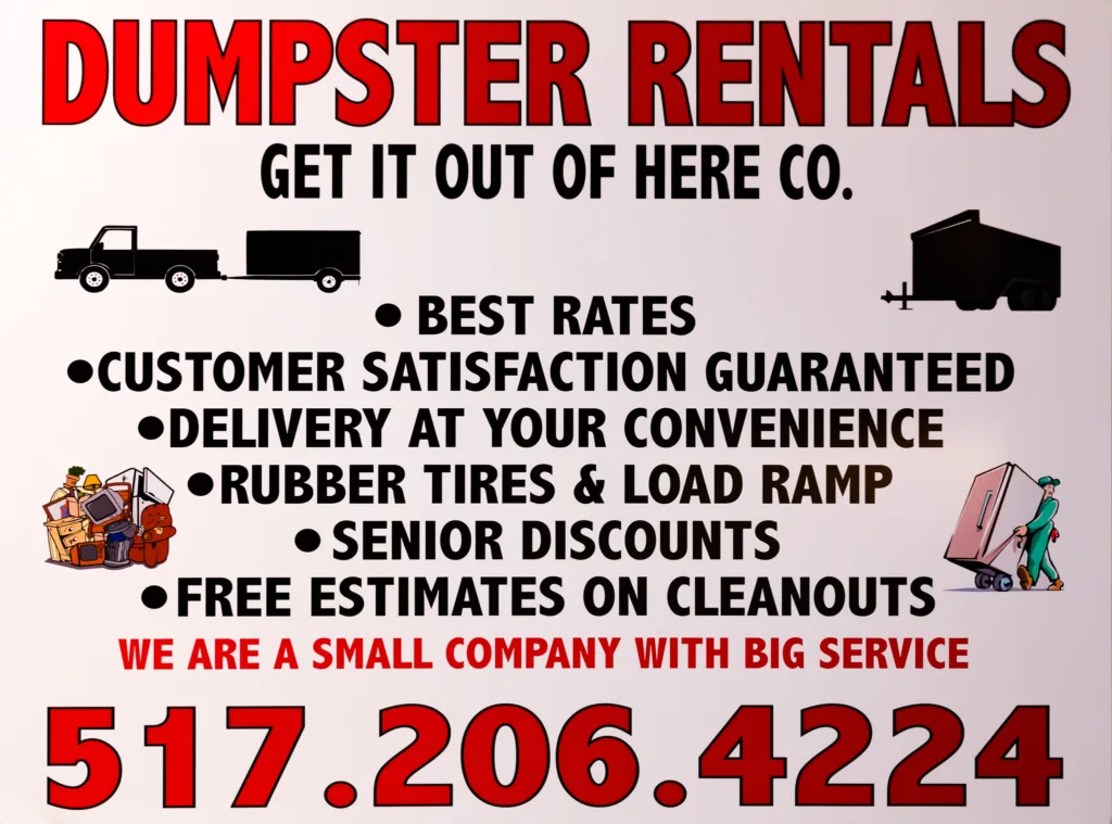 Dumpster Rentals Get It Out Of Here Co Jackson Michigan